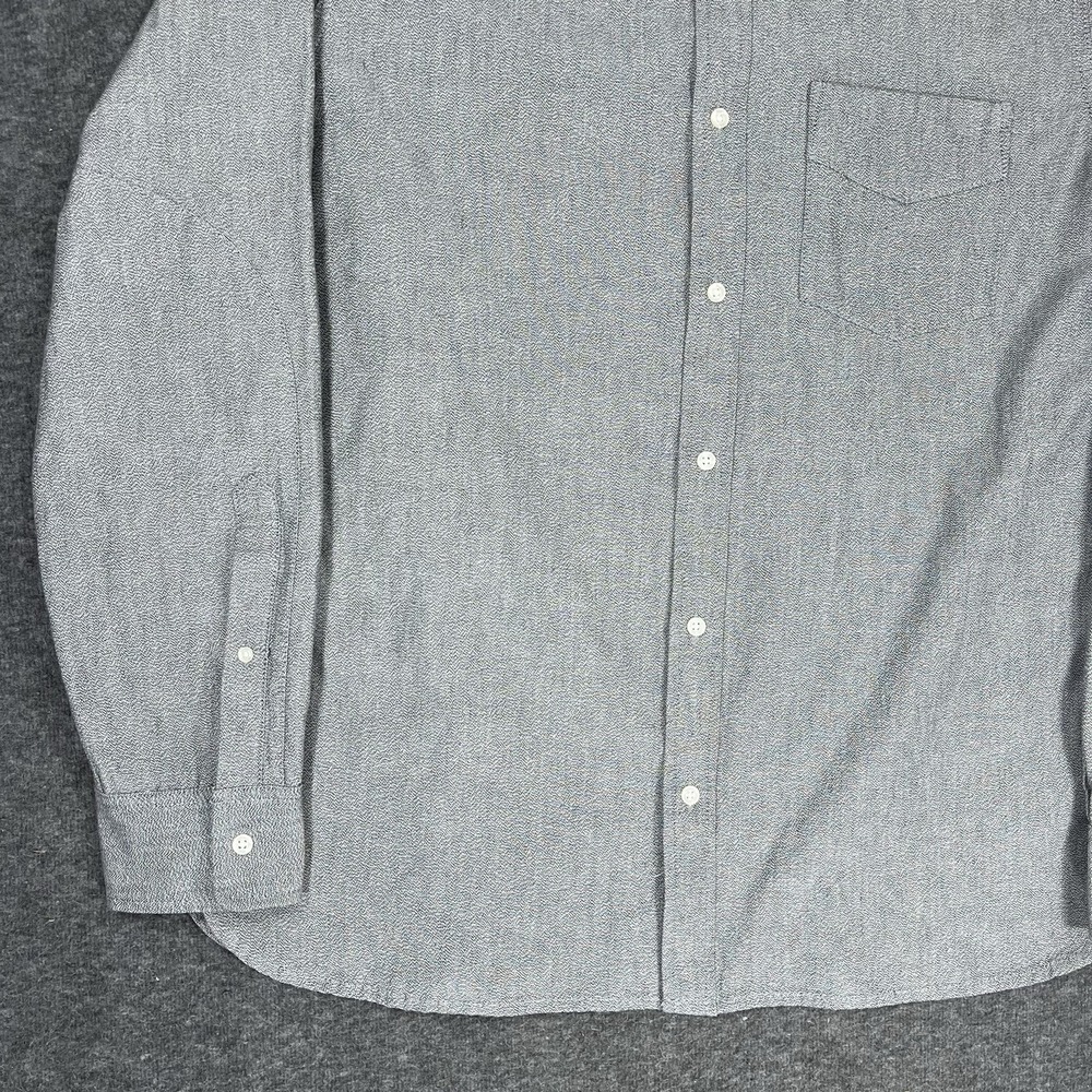 Flint and Tinder Selvedge Architect Shirt Mens 2XL Gray Japanese Slub Denim Slim - Picture 4 of 15